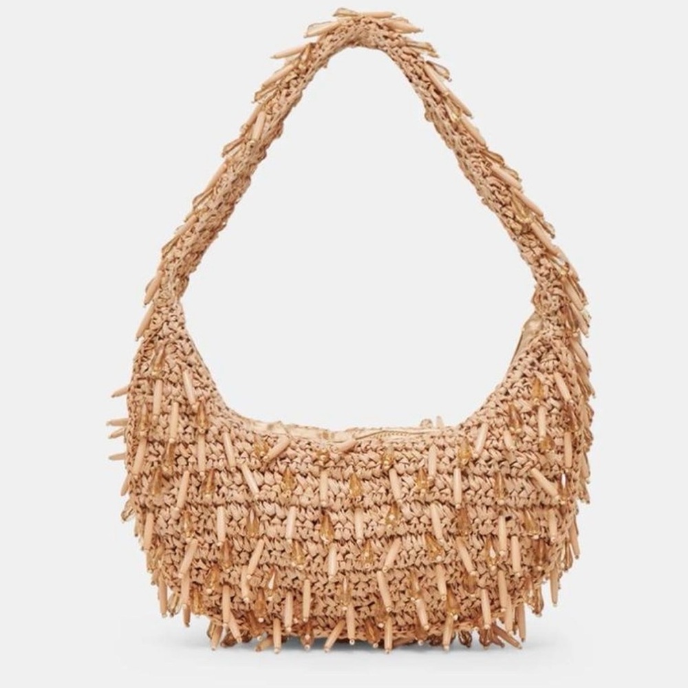 Stylish Tan Woven Women Bag